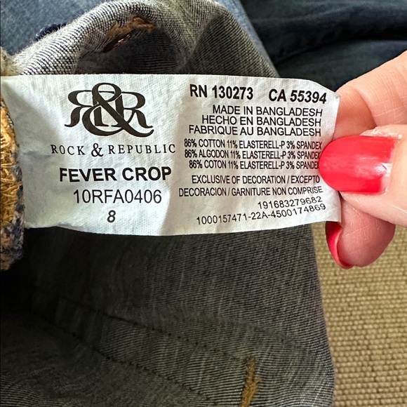 Rock & Republic Fever Pull On Denim Rx Slimming Denim Leggings - Picture 10 of 12
